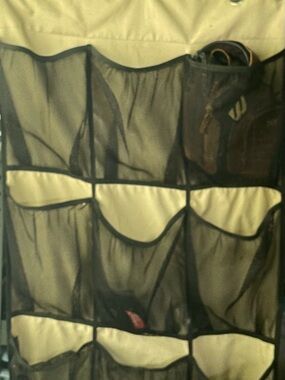 Black Mesh Hanging Shoe/Sport 9 Pocket Organizer